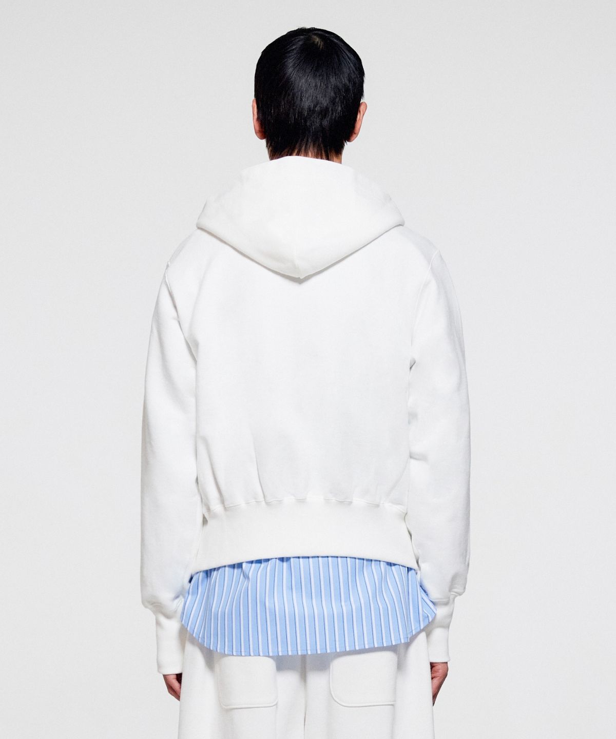 이알에이(ERA) UNISEX ERA HEAVY HOODED ZIP-UP - WHITE