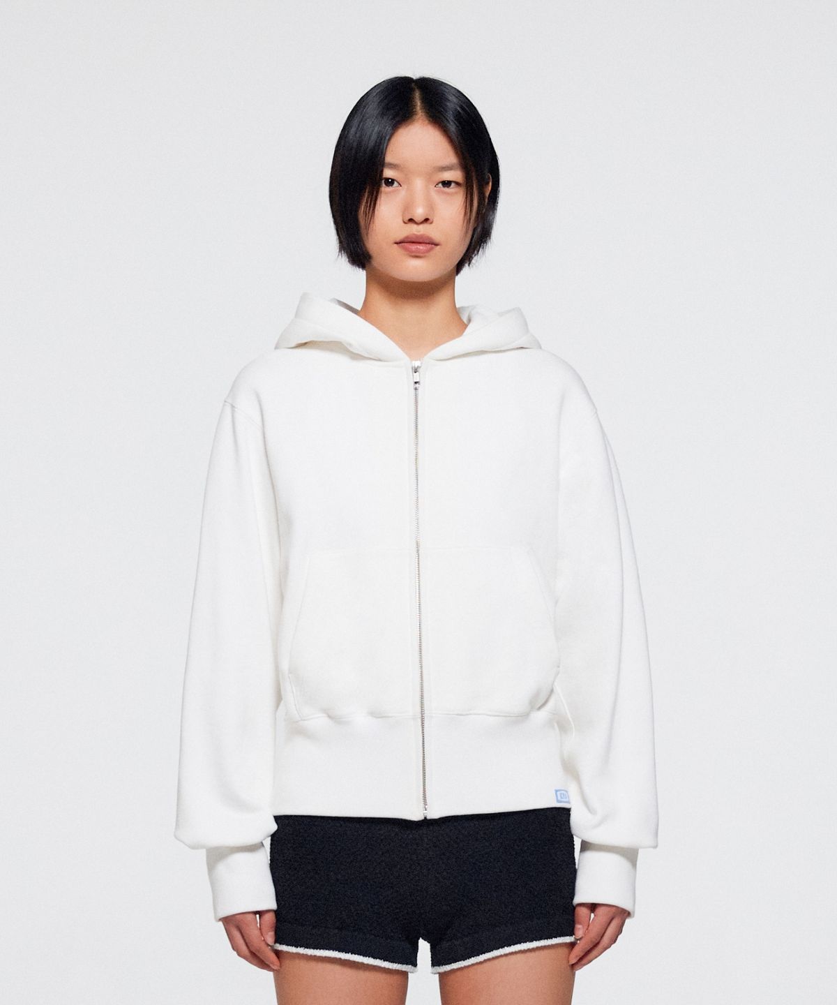 이알에이(ERA) UNISEX ERA HEAVY HOODED ZIP-UP - WHITE