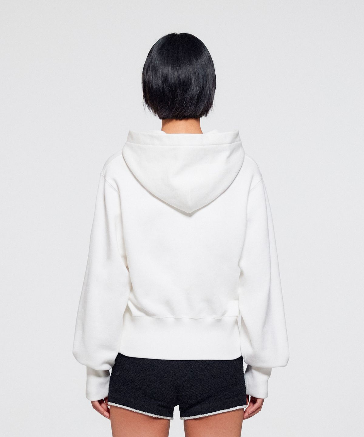 이알에이(ERA) UNISEX ERA HEAVY HOODED ZIP-UP - WHITE