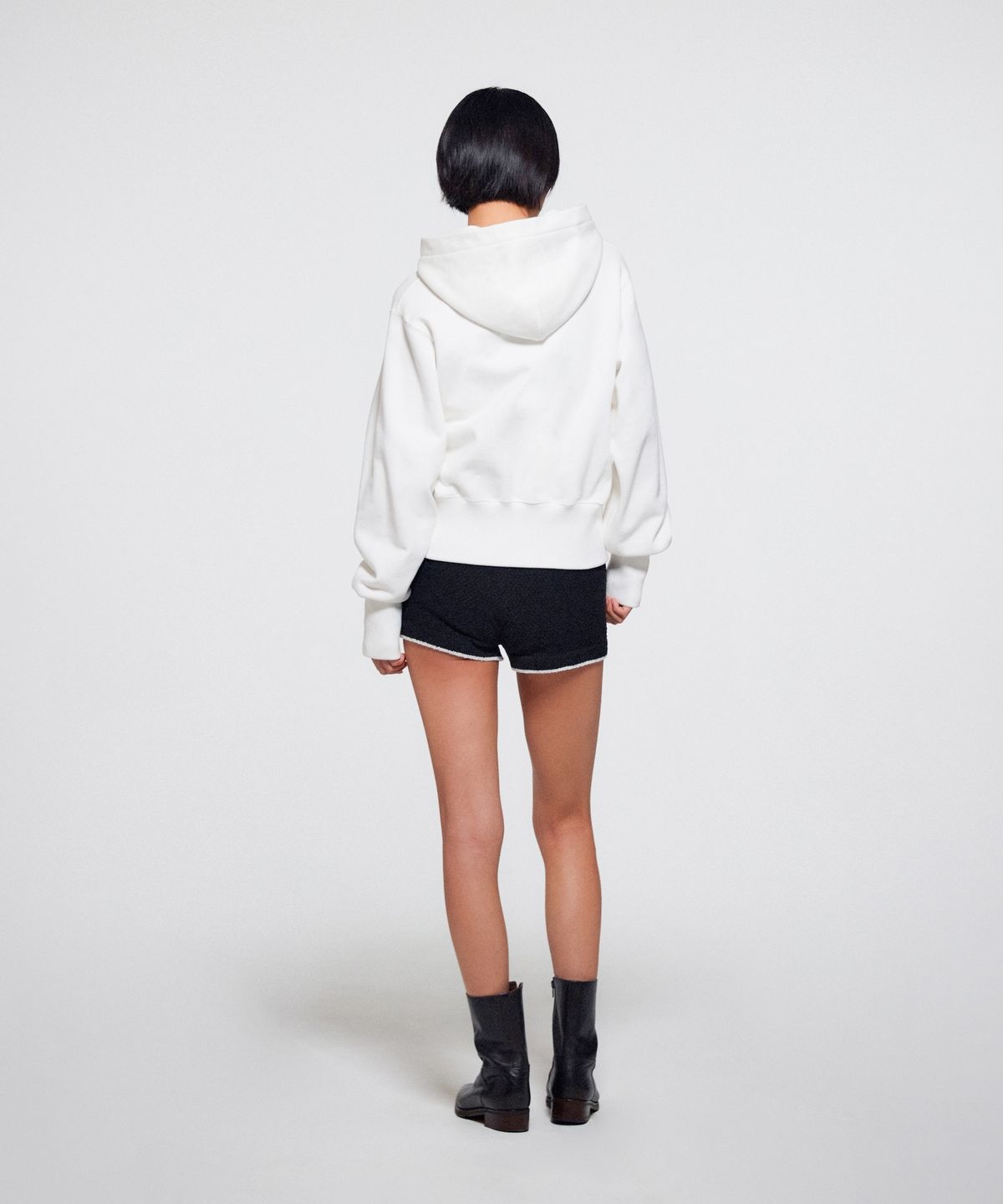 이알에이(ERA) UNISEX ERA HEAVY HOODED ZIP-UP - WHITE