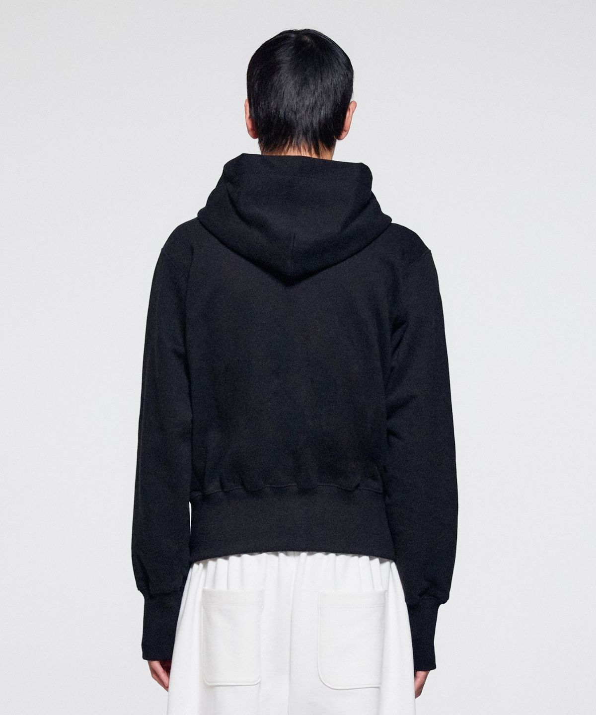 이알에이(ERA) UNISEX ERA HEAVY HOODED ZIP-UP - BLACK
