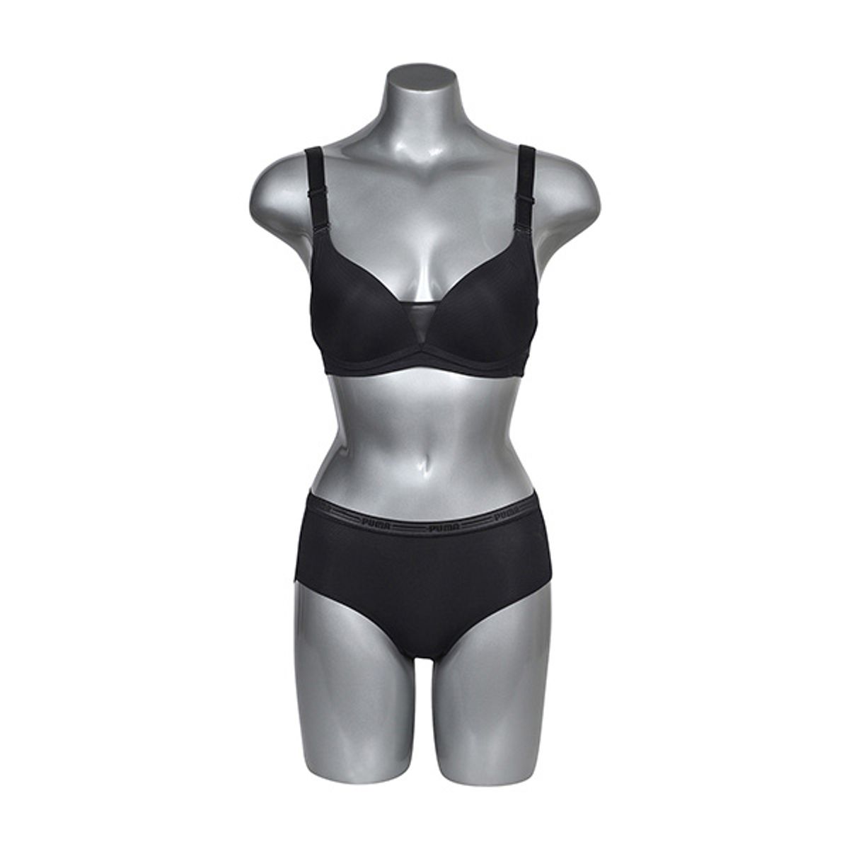 푸마 바디웨어(PUMA BODYWEAR) 여성 에어 브리지 브라팬티 블랙