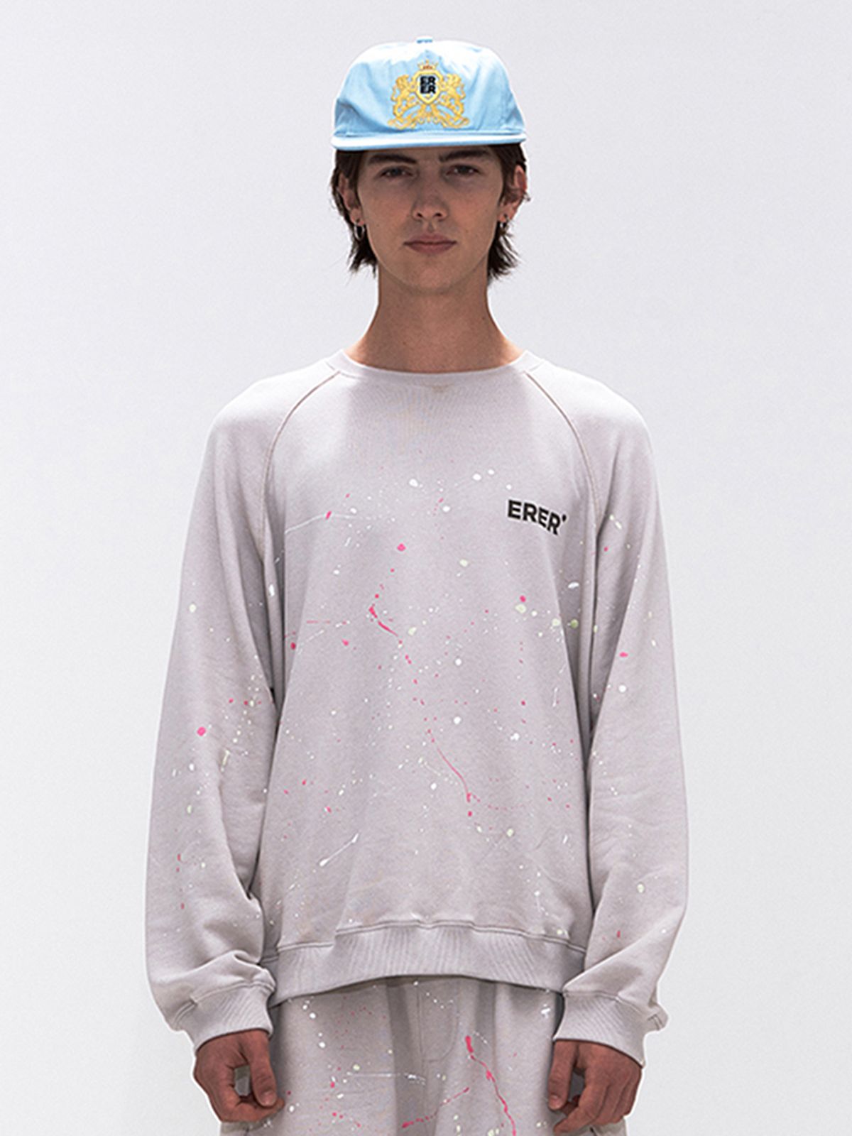 에르에르(ERER) [UN] Painting Brushstroke Sweatshirt Beige