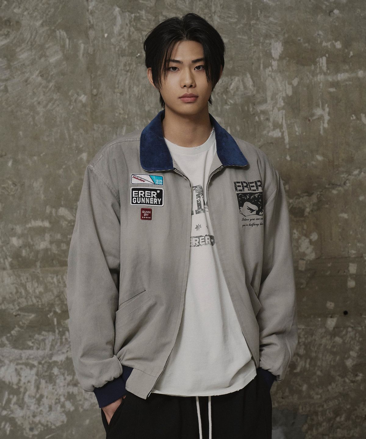 에르에르(ERER) [UN] Mechanic Vintage Jacket Gray