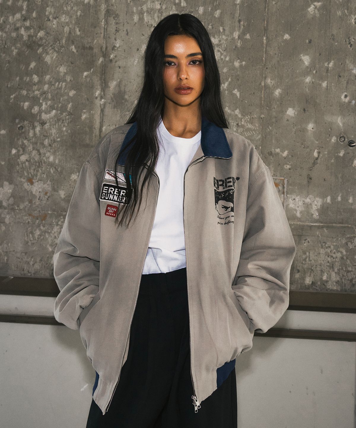 에르에르(ERER) [UN] Mechanic Vintage Jacket Gray