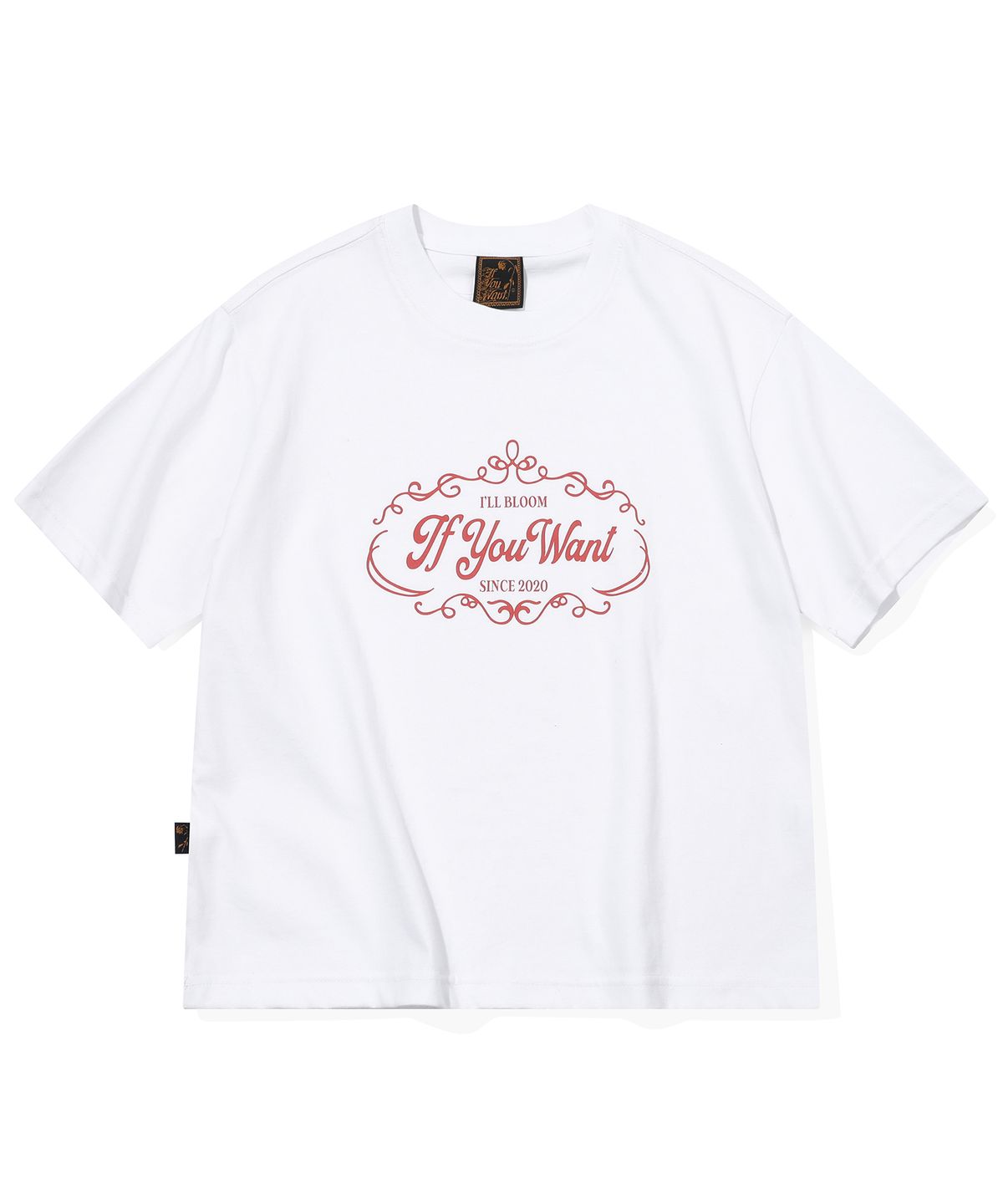 이퓨원트(IFYOUWANT) Vintage Logo Crop TEE white