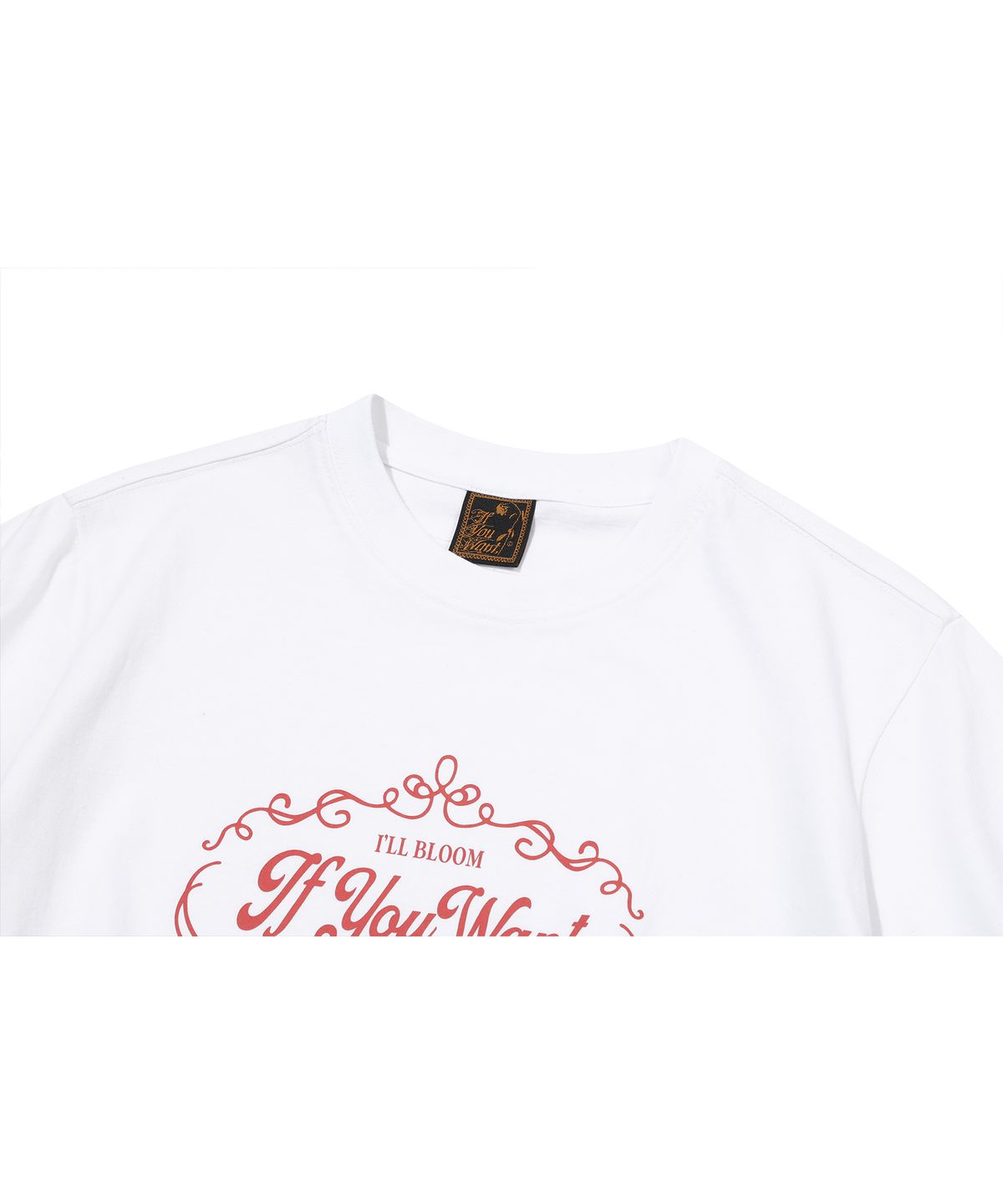 이퓨원트(IFYOUWANT) Vintage Logo Crop TEE white