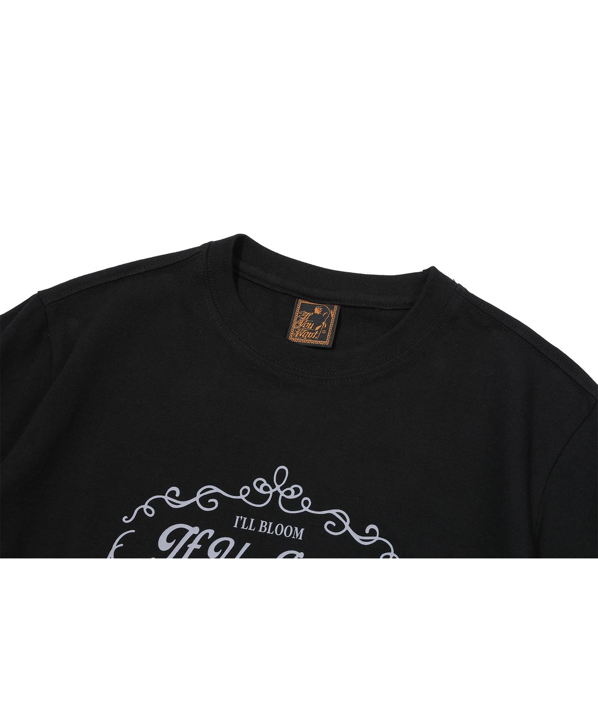 이퓨원트(IFYOUWANT) Vintage Logo Crop TEE black