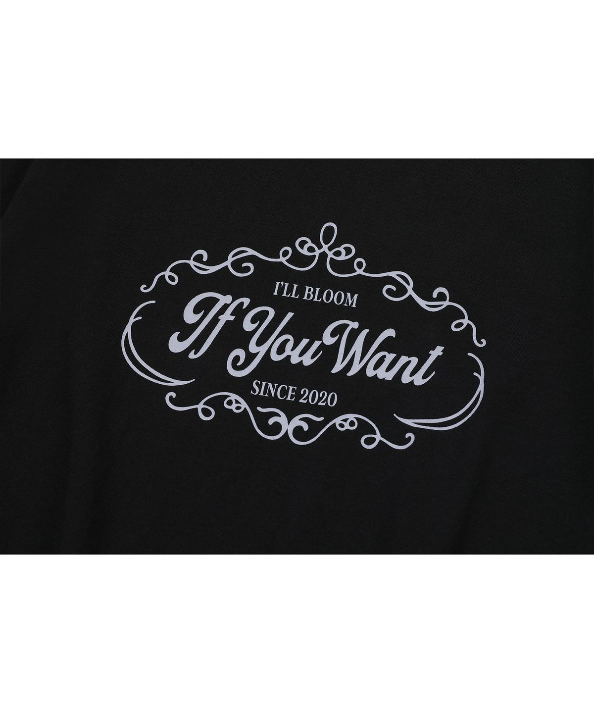 이퓨원트(IFYOUWANT) Vintage Logo Crop TEE black