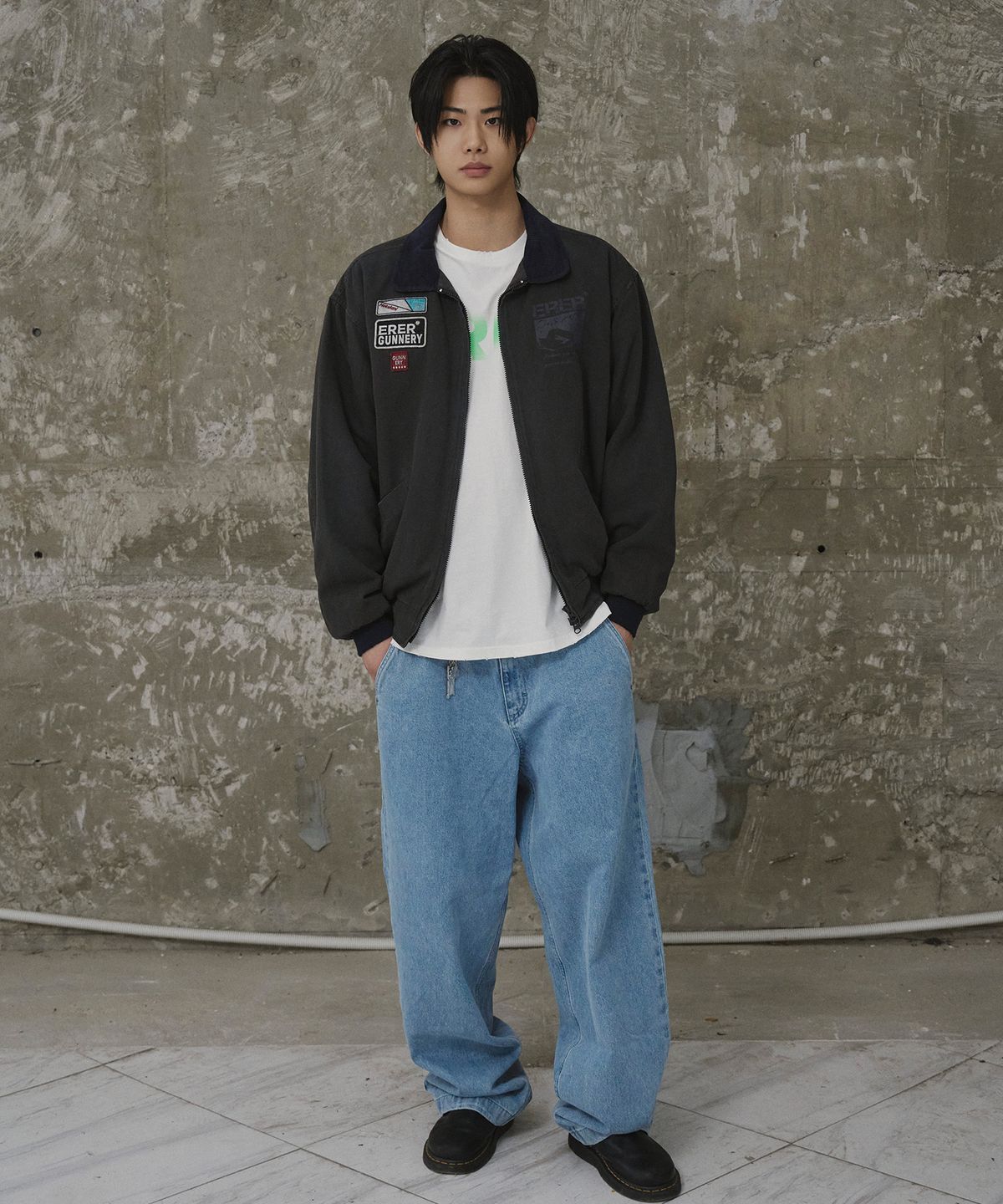 에르에르(ERER) [UN] Mechanic Vintage Jacket Charcoal