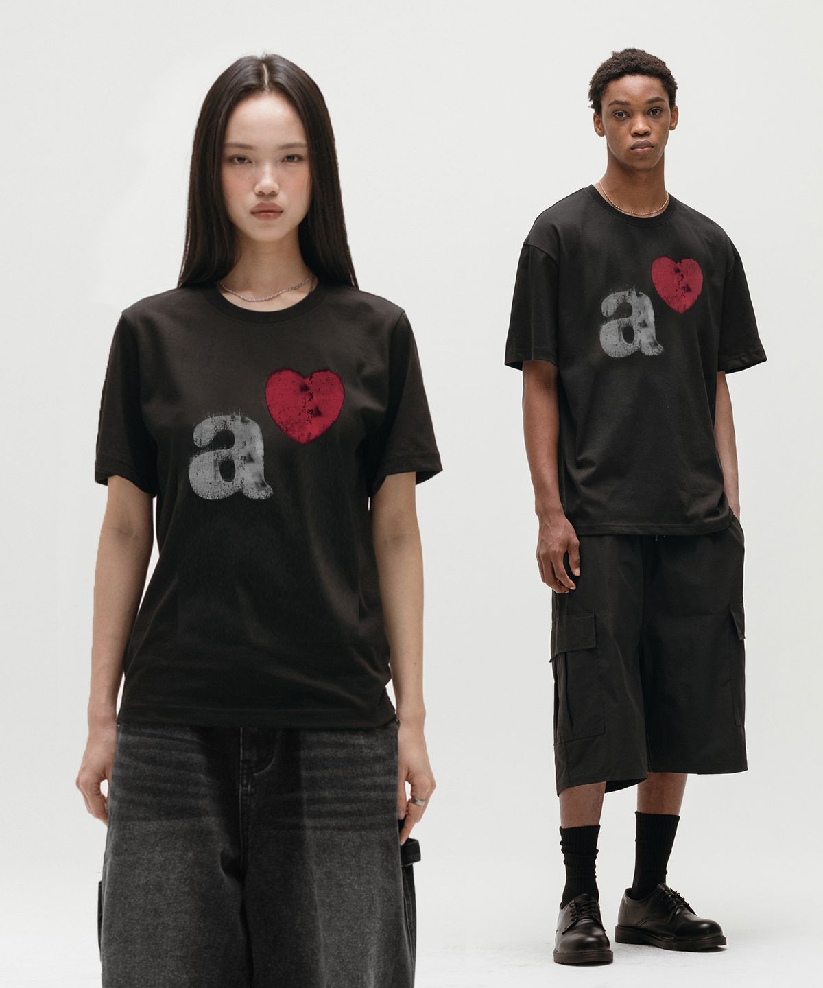 카네이테이(KANEITEI) A LOVE SHORT SLEEVES (BLACK)