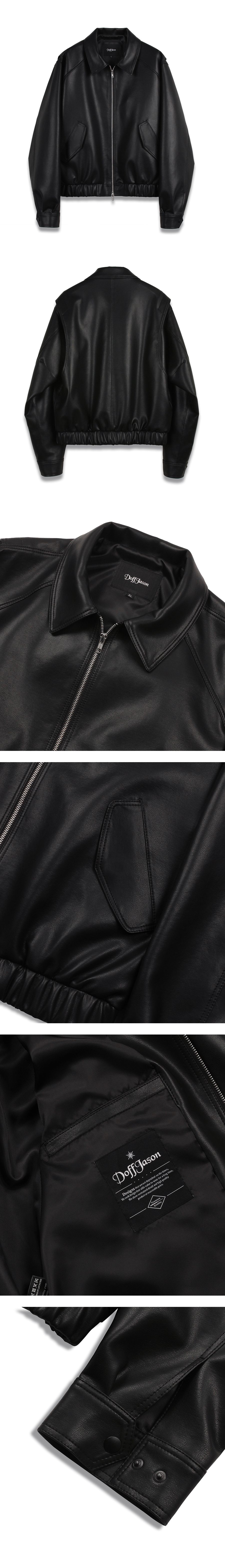 【yRRR34】DOFFJASON MUSINSA レザーボンバー MUSINSA | DOFFJASON OVERSIZED VEGAN LEATHER BOMBER JACKET