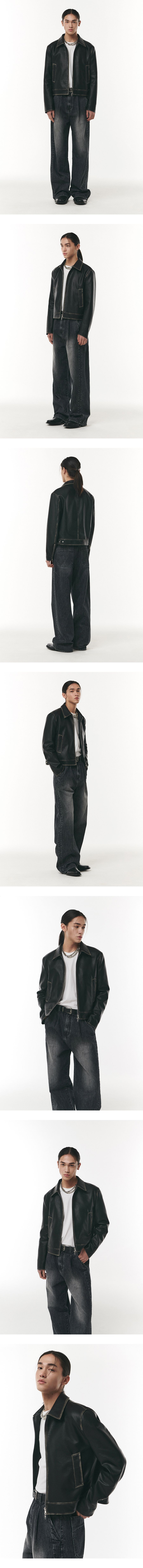 MUSINSA | DOFFJASON Washed Leather Heritage Single Jacket