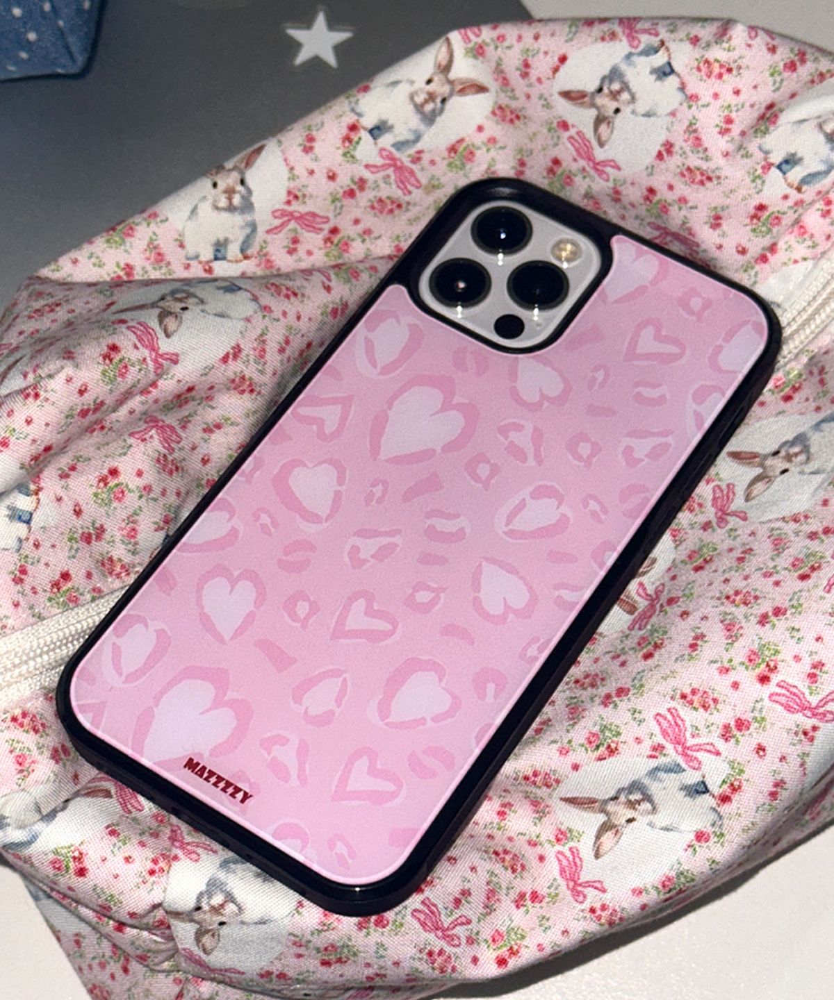마찌(MAZZZZY) [Magsafe]Leopard Heart glass case (4 Colors)