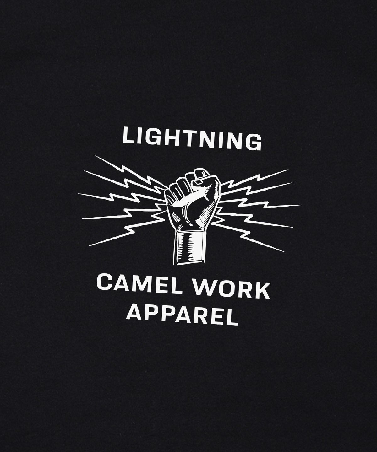 카멜워크(CAMEL WORK) 라이트닝 핸드 반팔티셔츠(블랙)