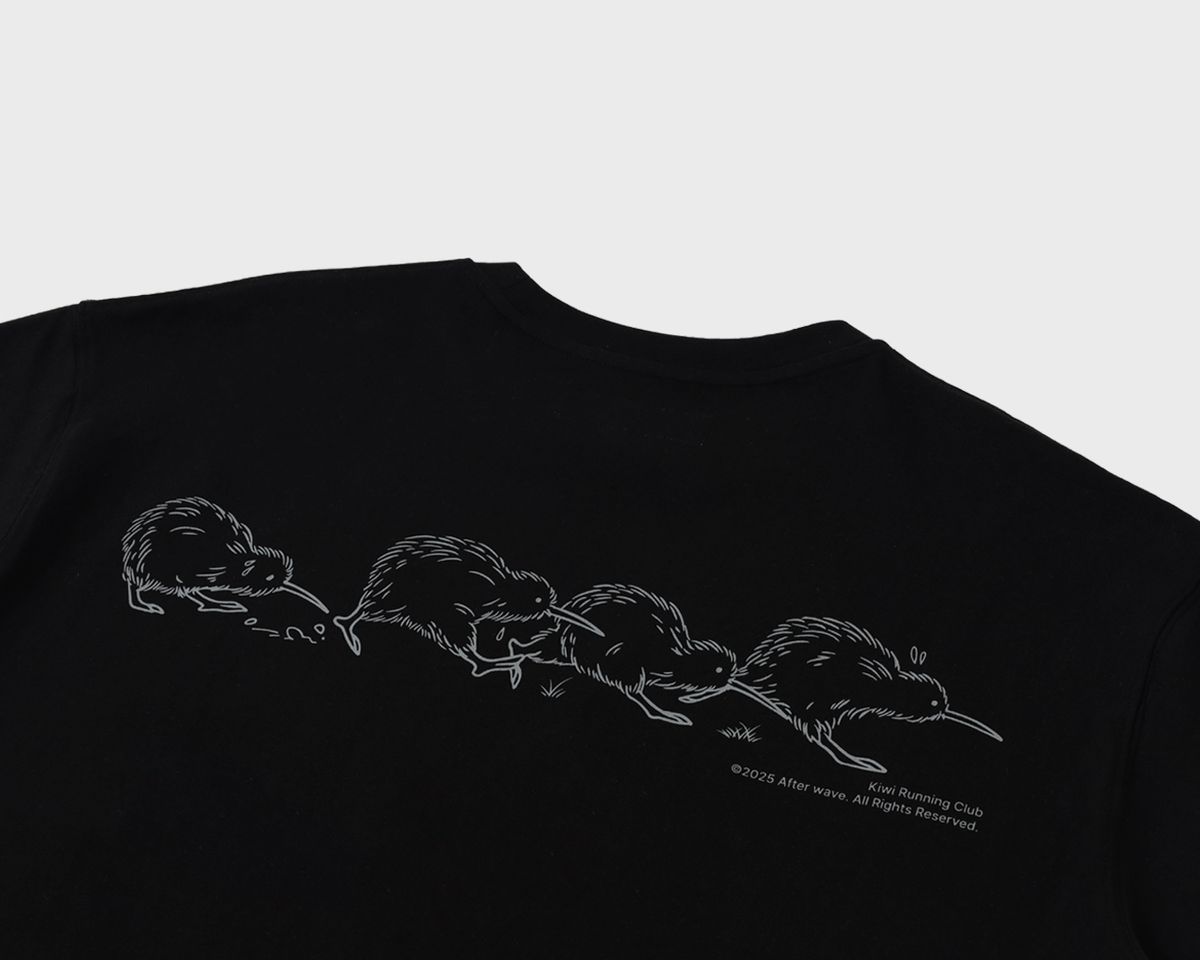 애프터웨이브(AFTERWAVE) Kiwi Running Pocket T-Shirt Black