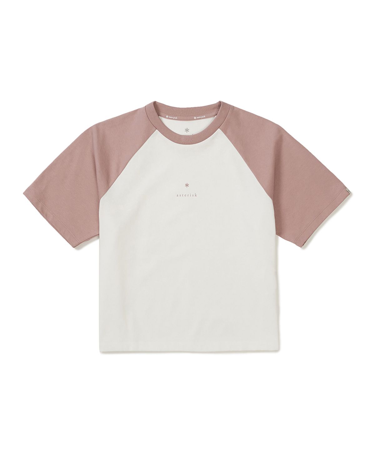 스노우피크 어패럴(SNOWPEAK APPAREL) 에어로쿨 여성 배색 크롭 반팔 티셔츠 (S25MWFTS75) Deep Pink
