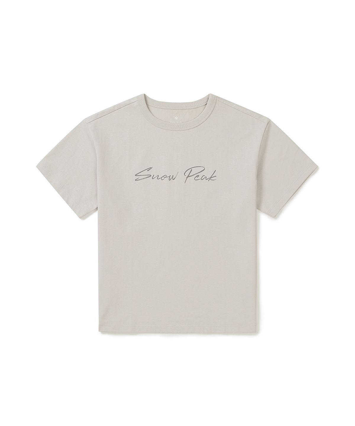 스노우피크 어패럴(SNOWPEAK APPAREL) 에어로쿨 여성 레터링 반팔 티셔츠 (S25MWFTS73) Sand Beige