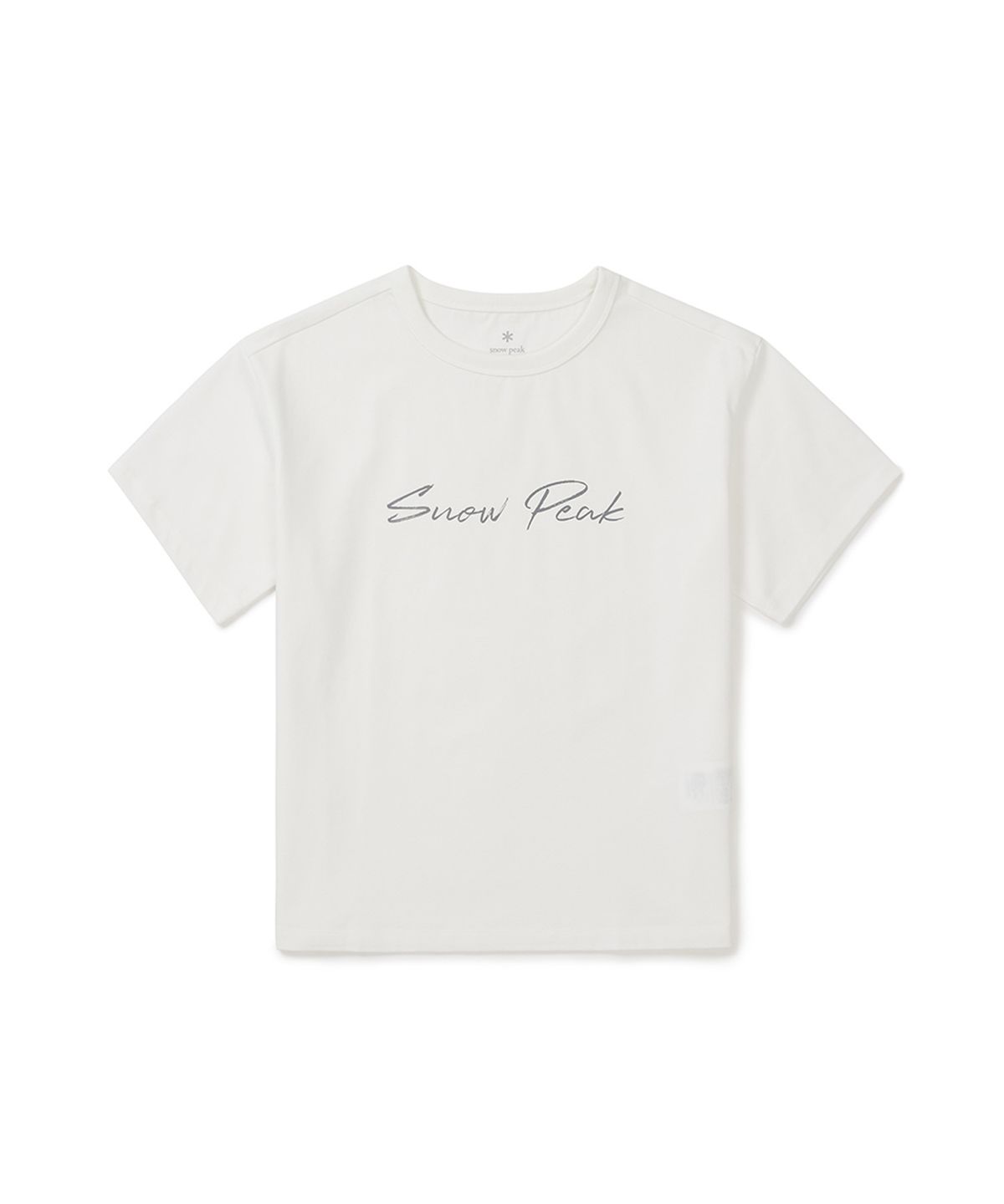 스노우피크 어패럴(SNOWPEAK APPAREL) 에어로쿨 여성 레터링 반팔 티셔츠 (S25MWFTS73) Off White