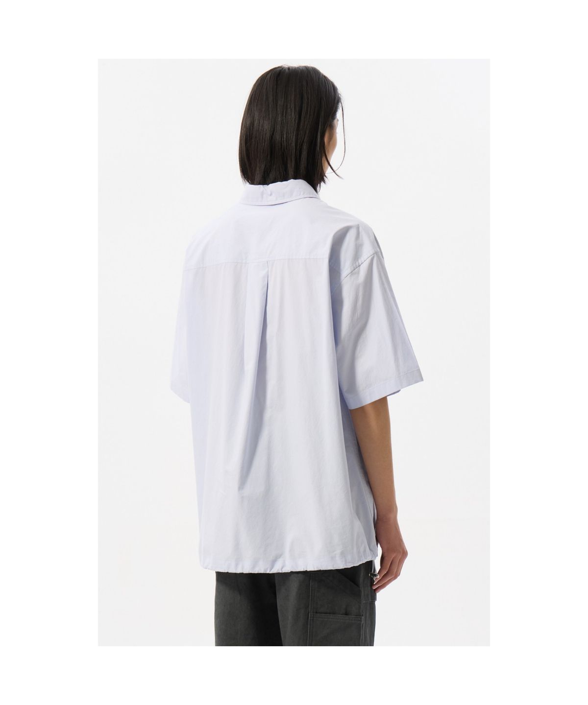커스텀멜로우(CUSTOMELLOW) Blue 2-Collar Detail Half Shirt CWSAM25305BUX