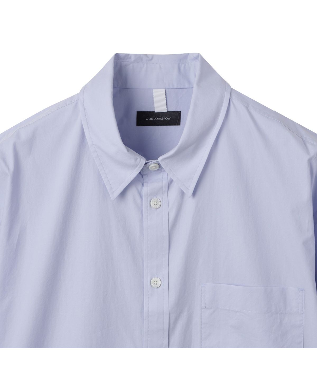 커스텀멜로우(CUSTOMELLOW) Blue 2-Collar Detail Half Shirt CWSAM25305BUX