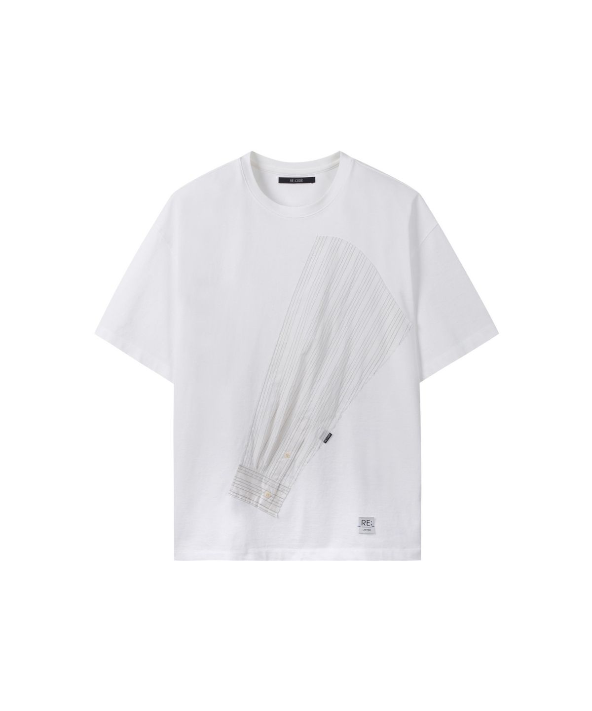 래코드(RECODE) Sleeve Patch T-shirt_RKTAM25618WHX
