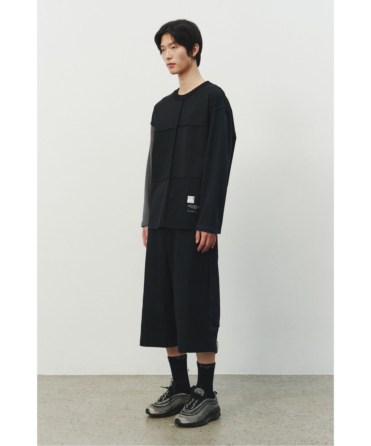 래코드(RECODE) Checkerboard Woven Top_RKTAS25614BKX