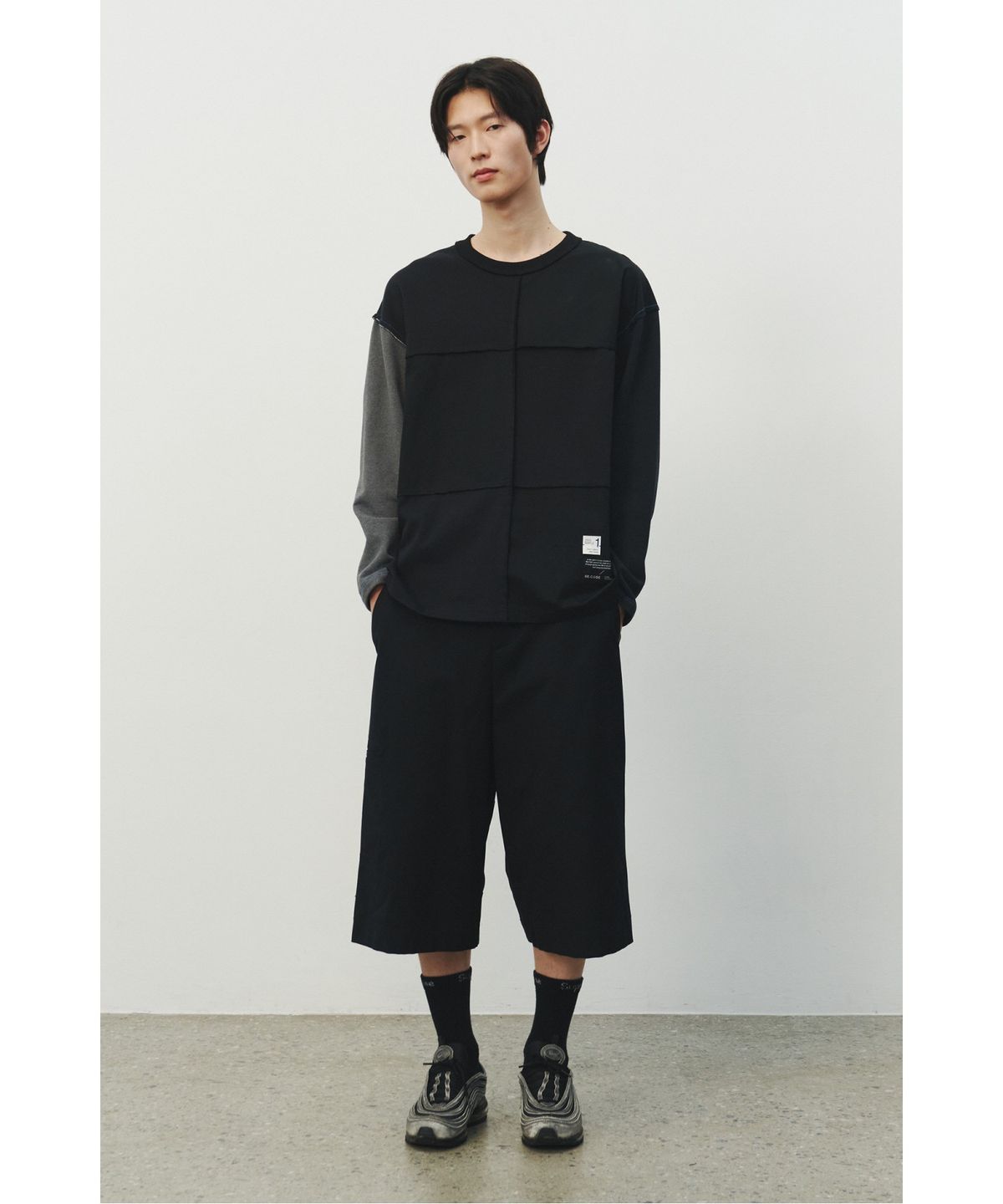 래코드(RECODE) Checkerboard Woven Top_RKTAS25614BKX