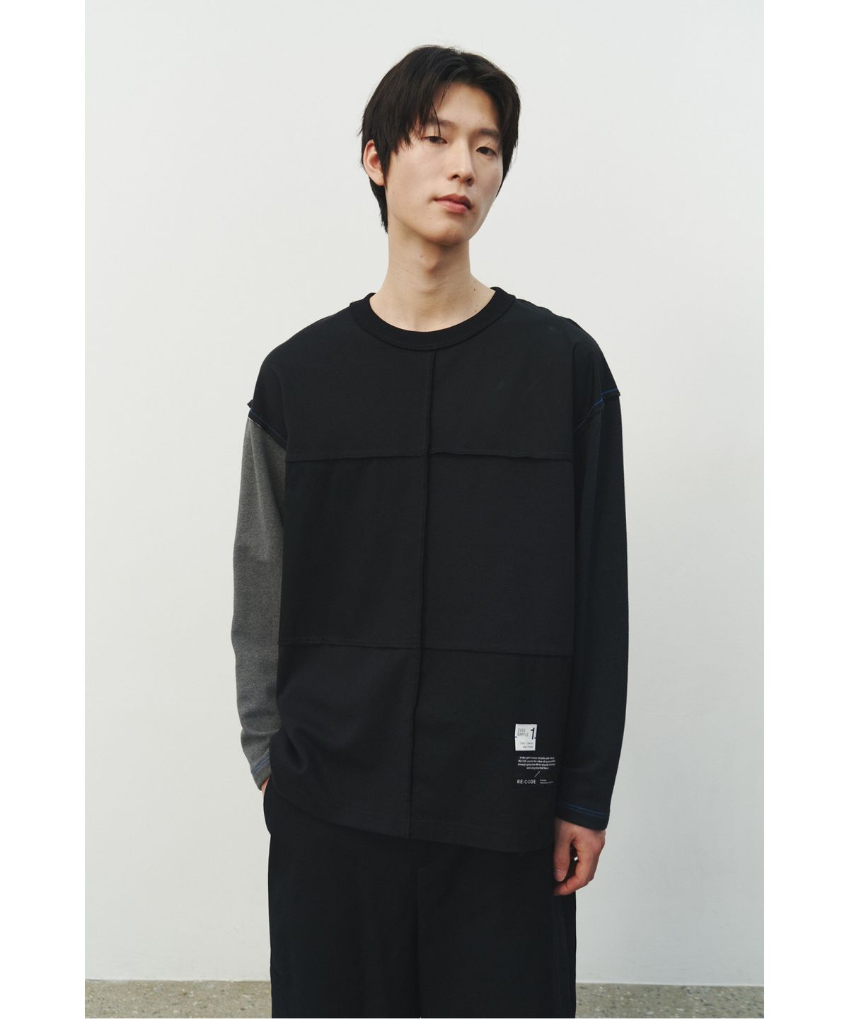 래코드(RECODE) Checkerboard Woven Top_RKTAS25614BKX