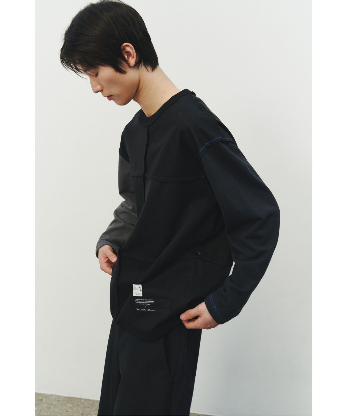 래코드(RECODE) Checkerboard Woven Top_RKTAS25614BKX
