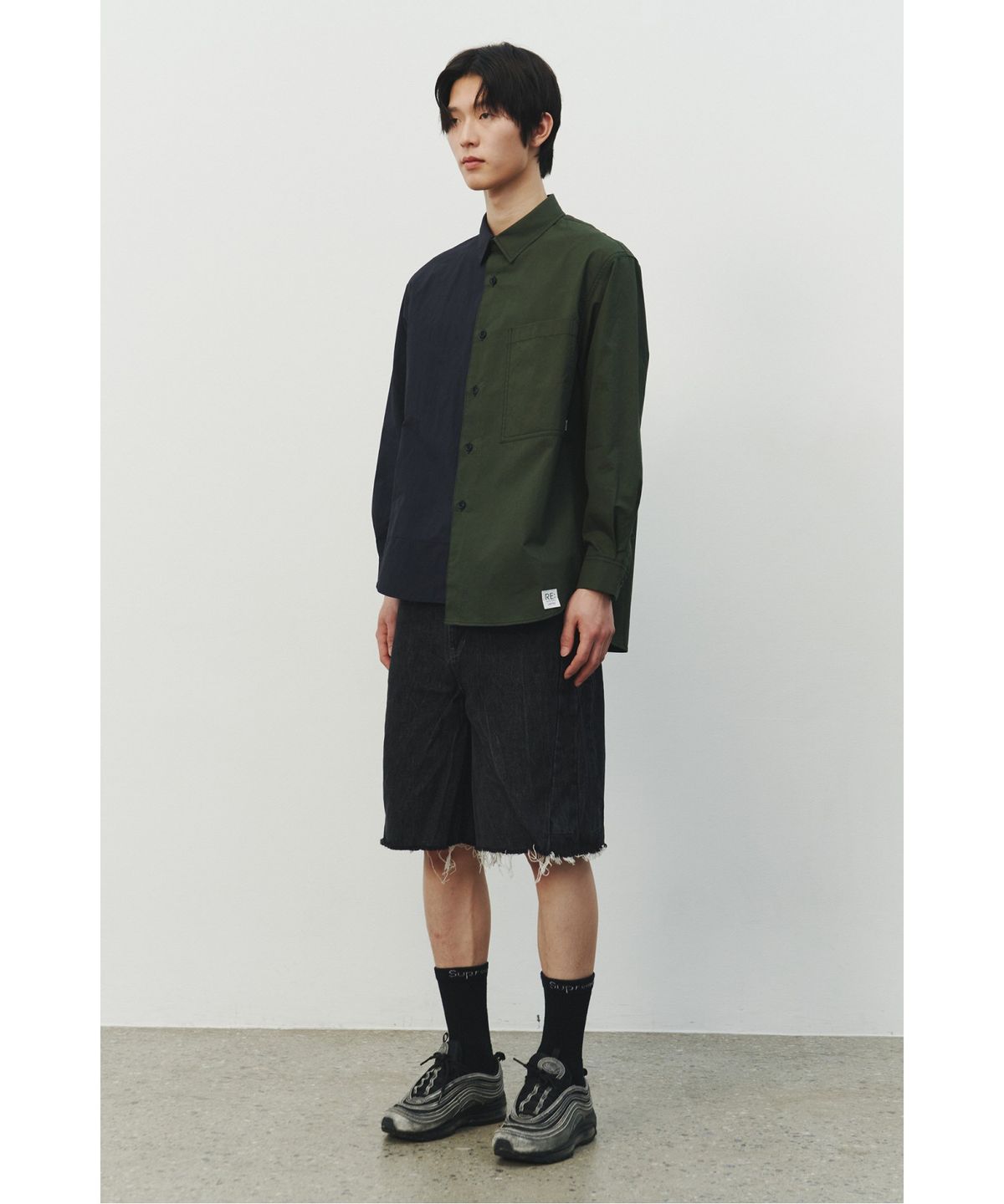 래코드(RECODE) Half Split Shirt_RKSAS25621KHX