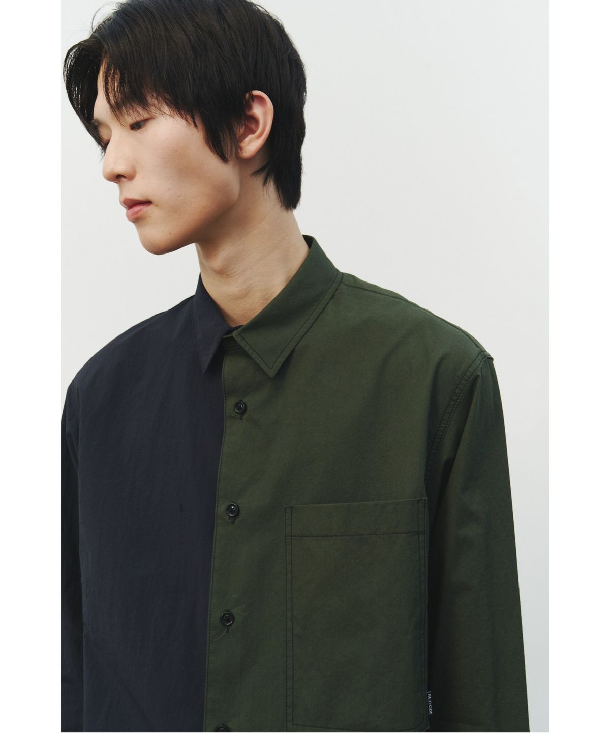 래코드(RECODE) Half Split Shirt_RKSAS25621KHX