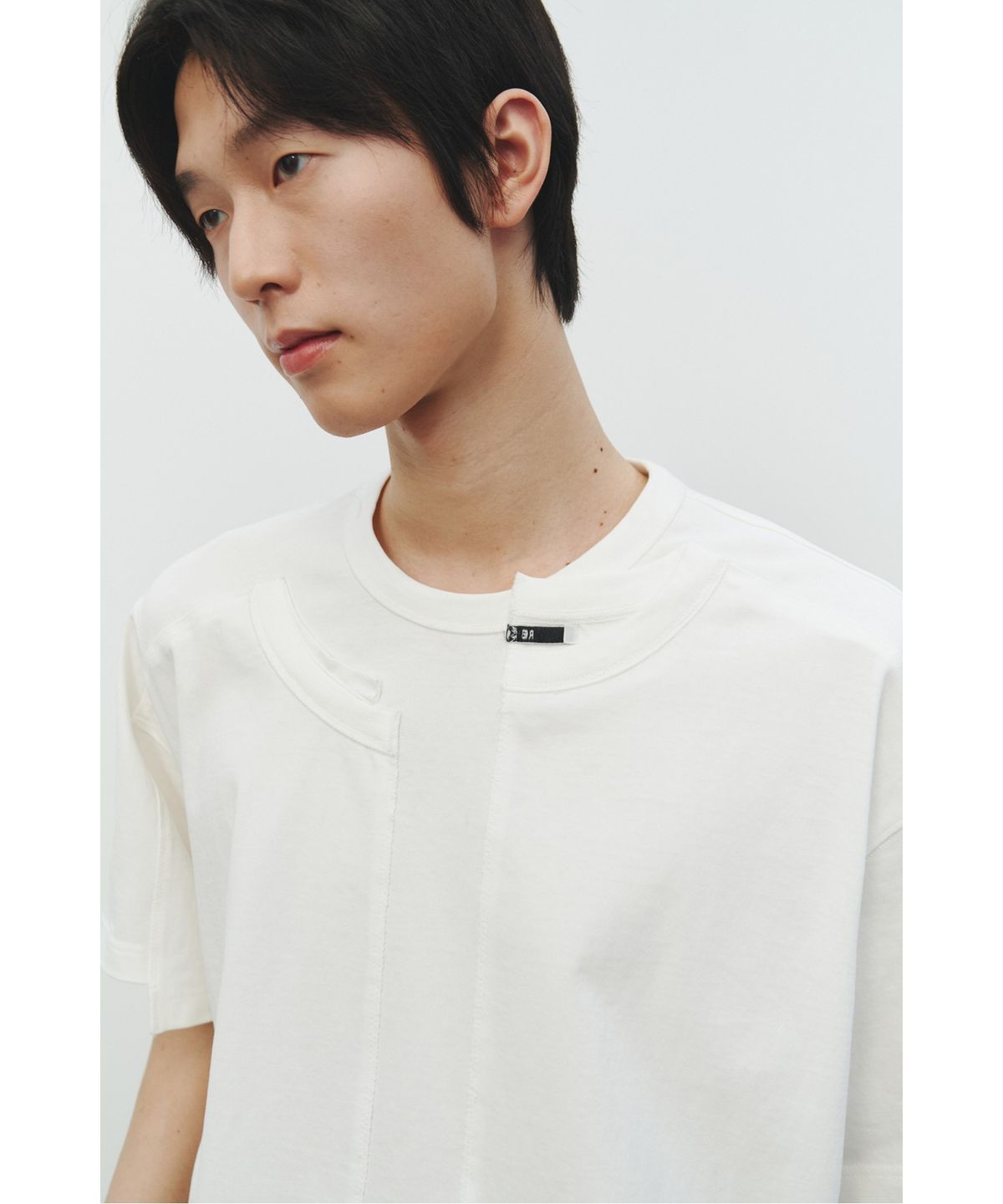 래코드(RECODE) Garment Patchwork T-shirt_RKTAM25602WHX