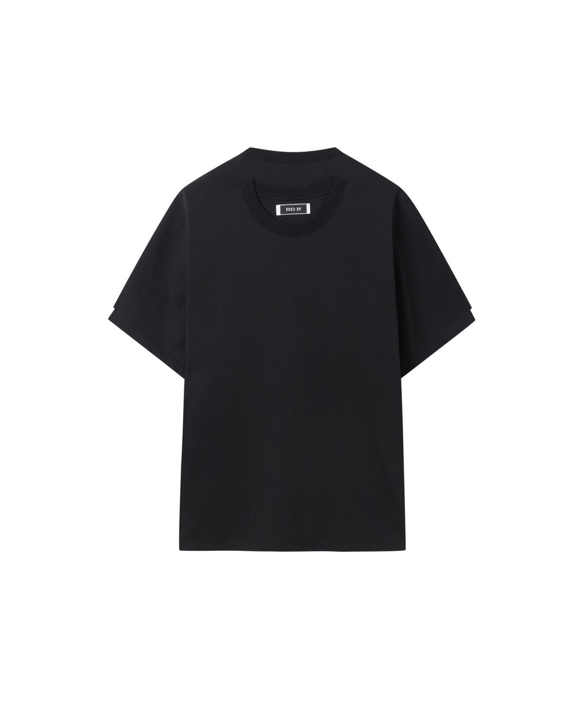 래코드(RECODE) Garment Patchwork T-shirt_RKTAM25601BKX