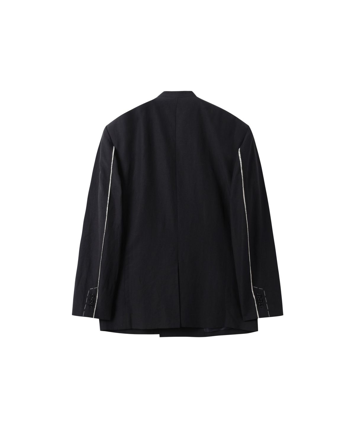 래코드(RECODE) Collarless Linen Jacket_RKJAS25606BKX