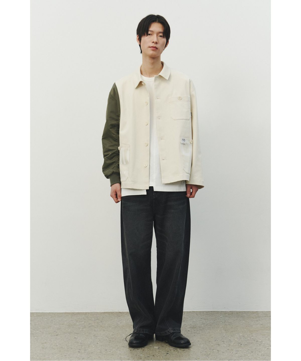 래코드(RECODE) Garment Patch Denim Jacket_RKJAS25607IVX
