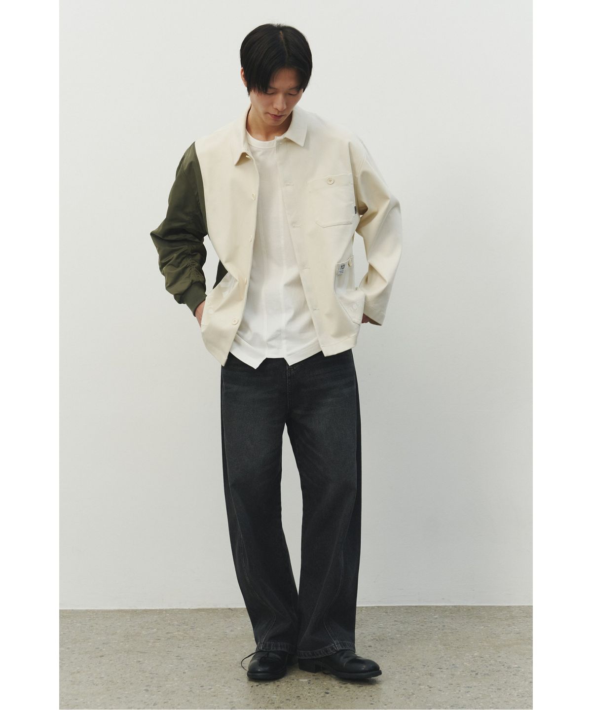 래코드(RECODE) Garment Patch Denim Jacket_RKJAS25607IVX