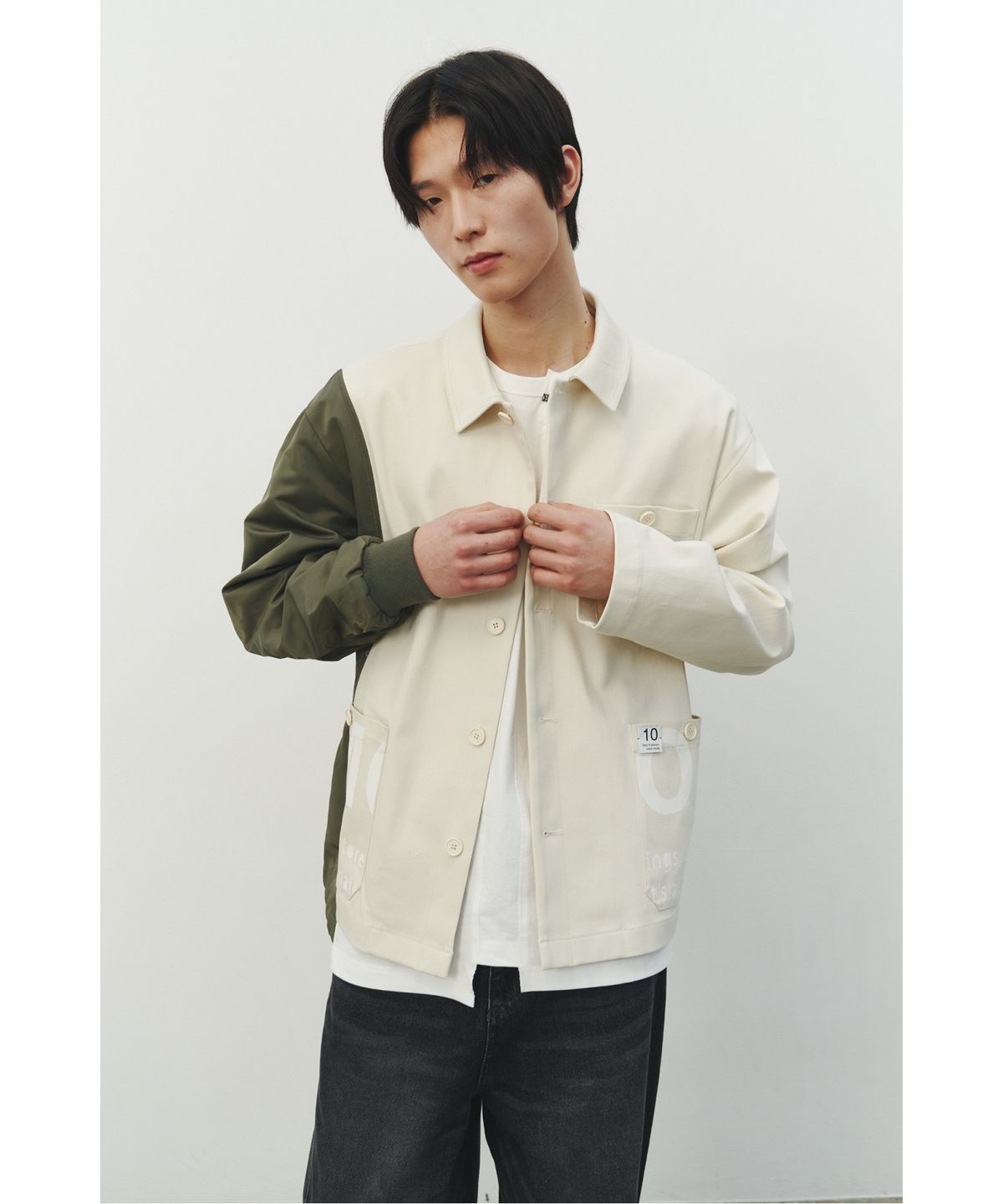 래코드(RECODE) Garment Patch Denim Jacket_RKJAS25607IVX