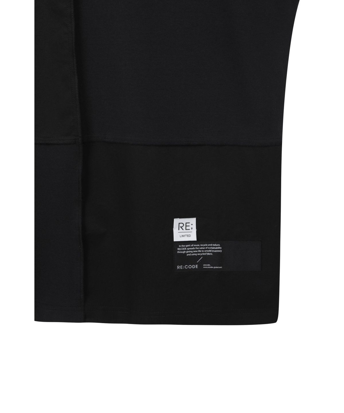래코드(RECODE) Checkerboard Pique Mixed Top_RKTAM24619BKX
