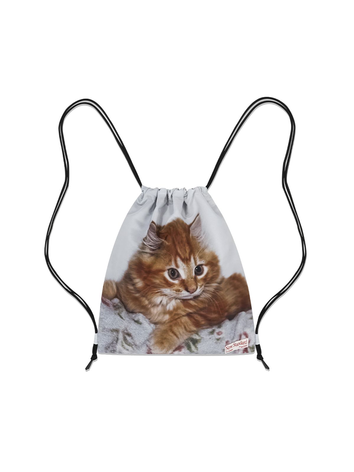 기준(KIJUN) KITTY Drawstring Sport Bag UNISEX Light Grey