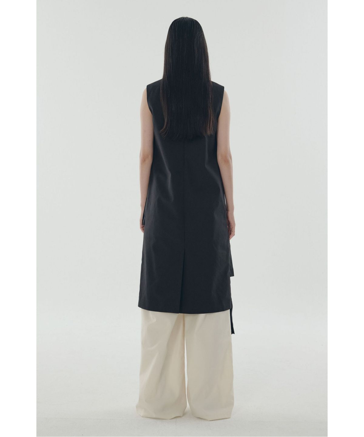 래코드(RECODE) Pleats Layered Sleeveless Dress_RQDAM25565BKX