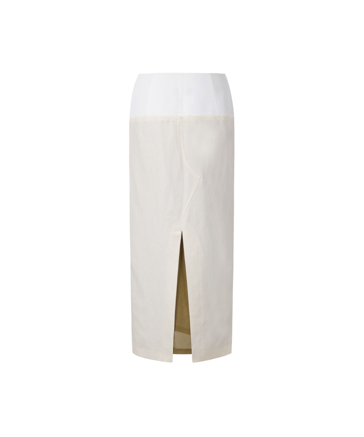 래코드(RECODE) Mixed-Media Mermaid Skirt_RQKAM25551IVX