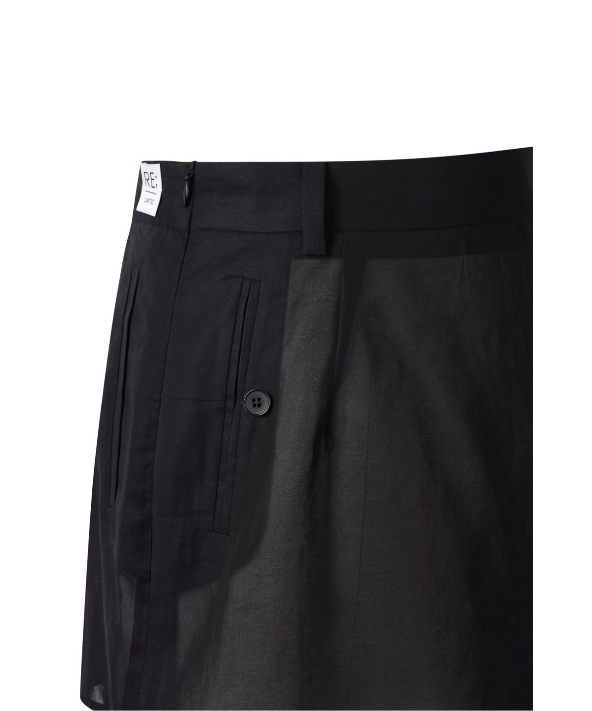 래코드(RECODE) Asymmetric Draped Skirt_RQKAM25548OTX
