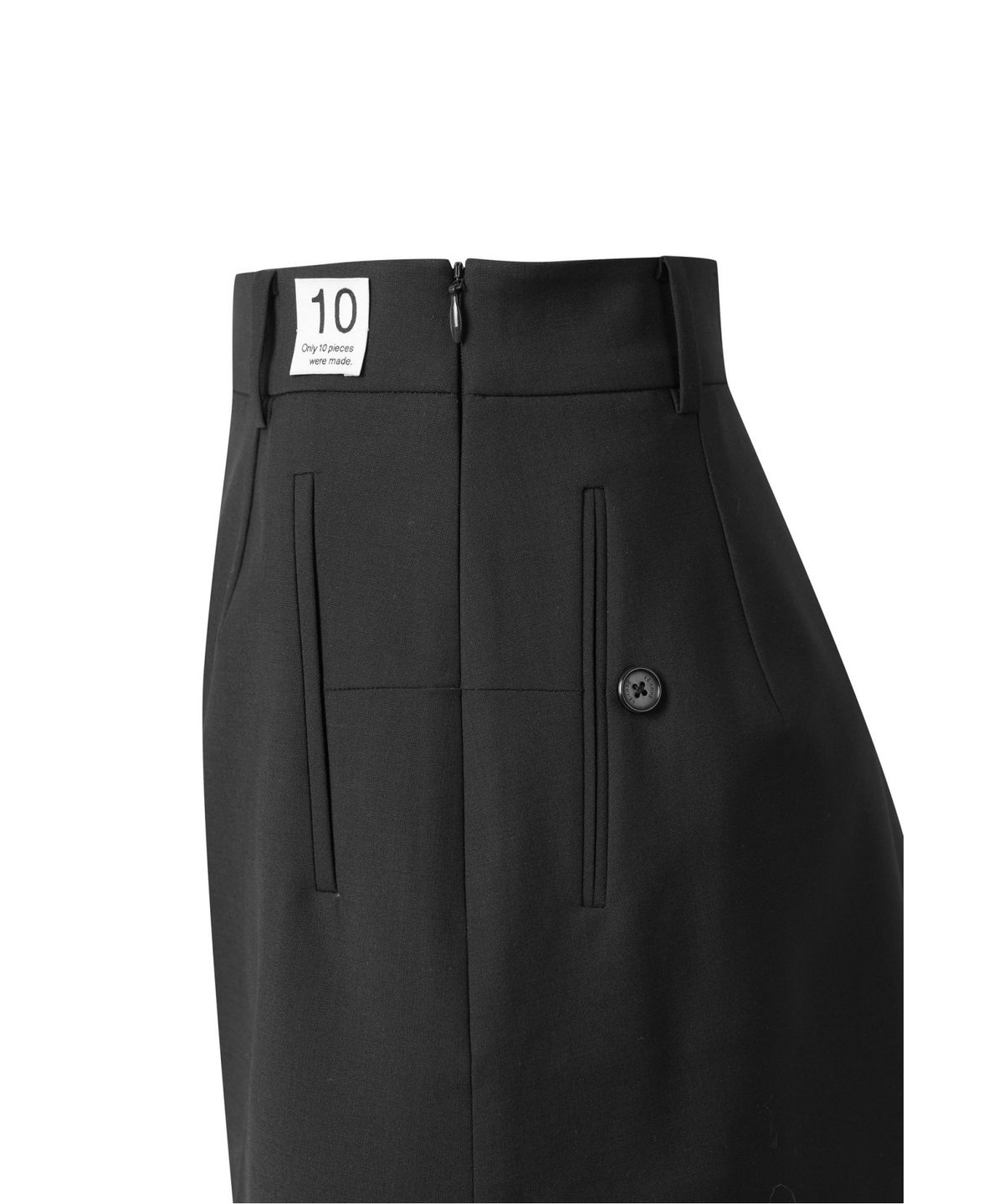 래코드(RECODE) Asymmetric Draped Skirt_RQKAM25548BKX