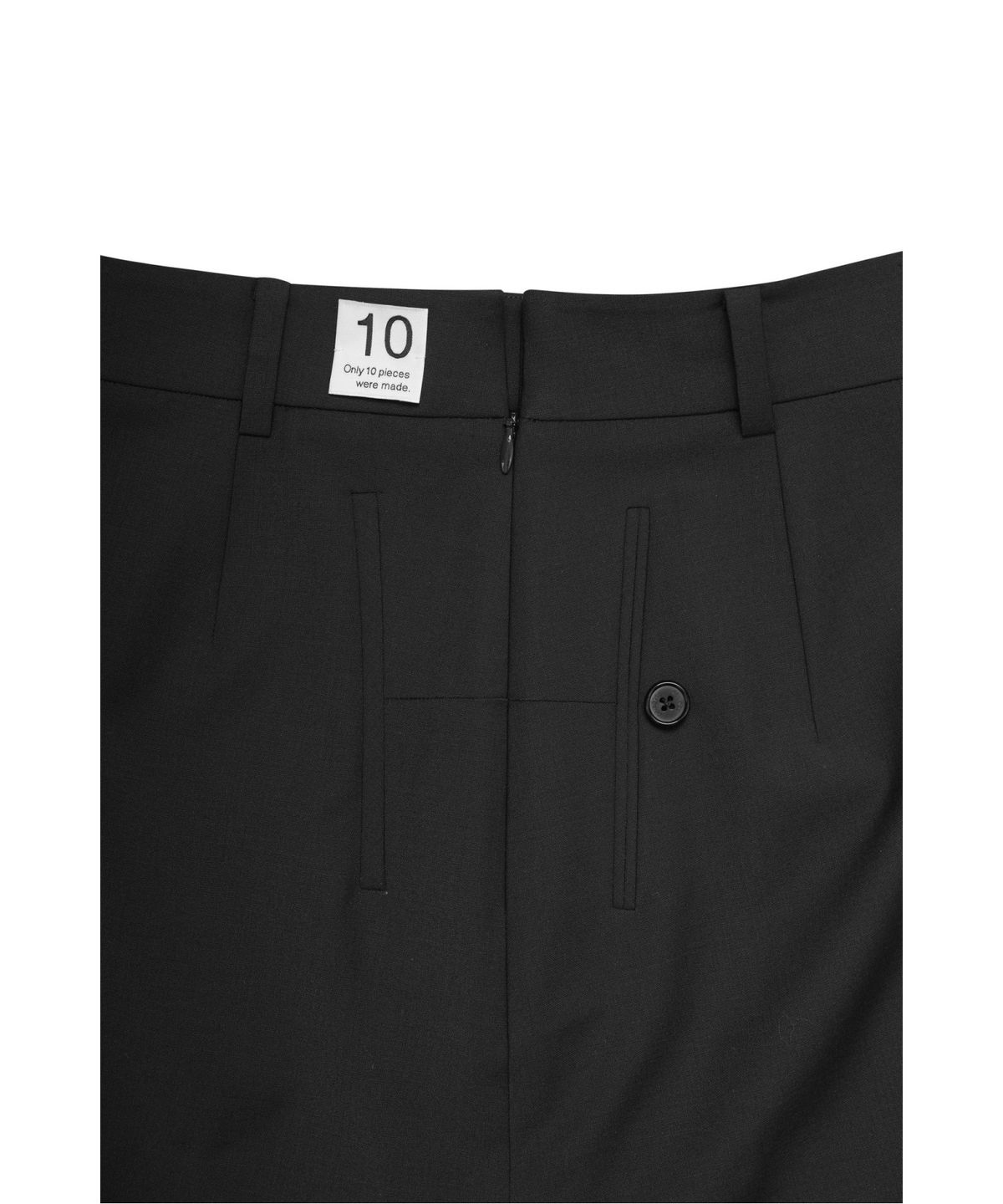 래코드(RECODE) Asymmetric Draped Skirt_RQKAM25548BKX