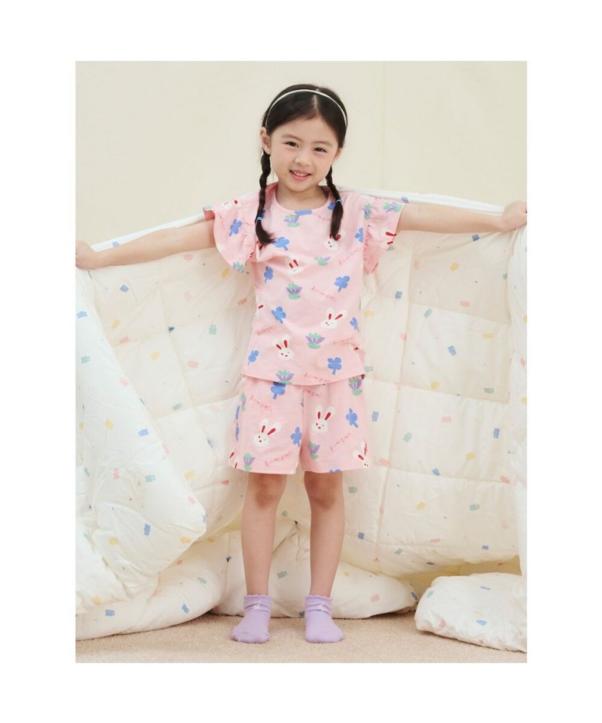 빈폴 키즈(BEANPOLE KIDS) 빙키 파자마 세트  라이트 핑크 (BI5342G90Y) (BI5342G90Y)