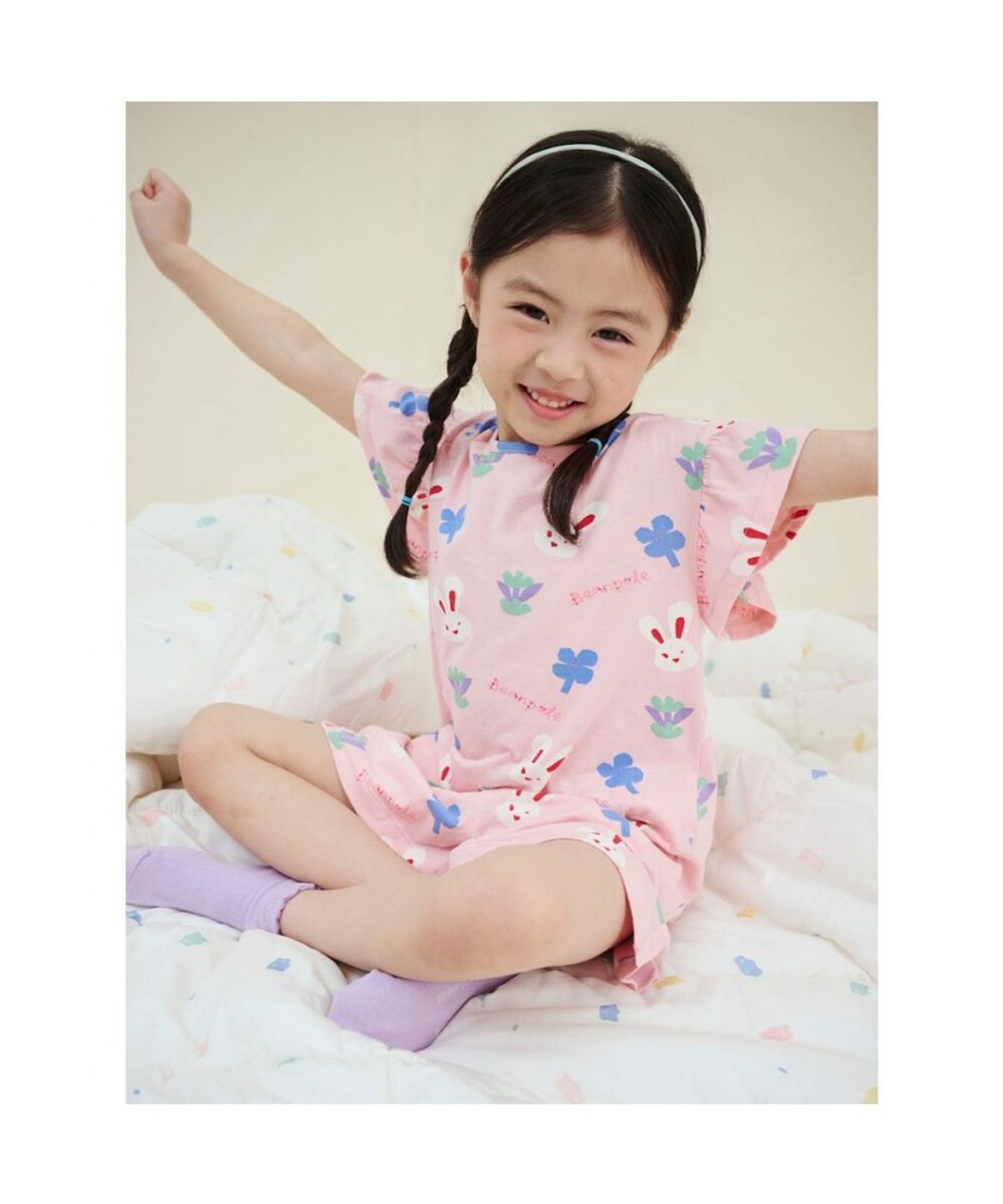 빈폴 키즈(BEANPOLE KIDS) 빙키 파자마 세트  라이트 핑크 (BI5342G90Y) (BI5342G90Y)