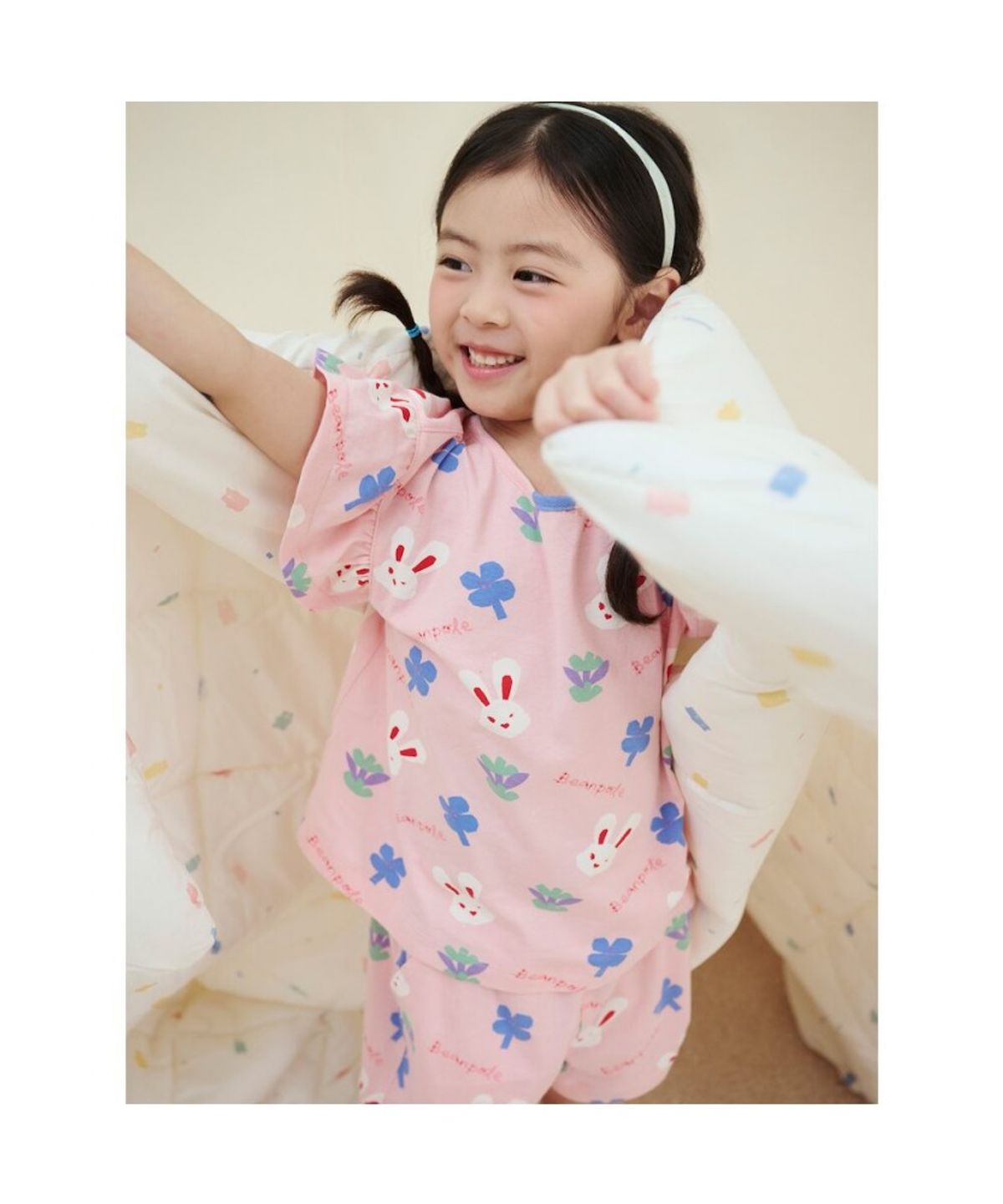 빈폴 키즈(BEANPOLE KIDS) 빙키 파자마 세트  라이트 핑크 (BI5342G90Y) (BI5342G90Y)