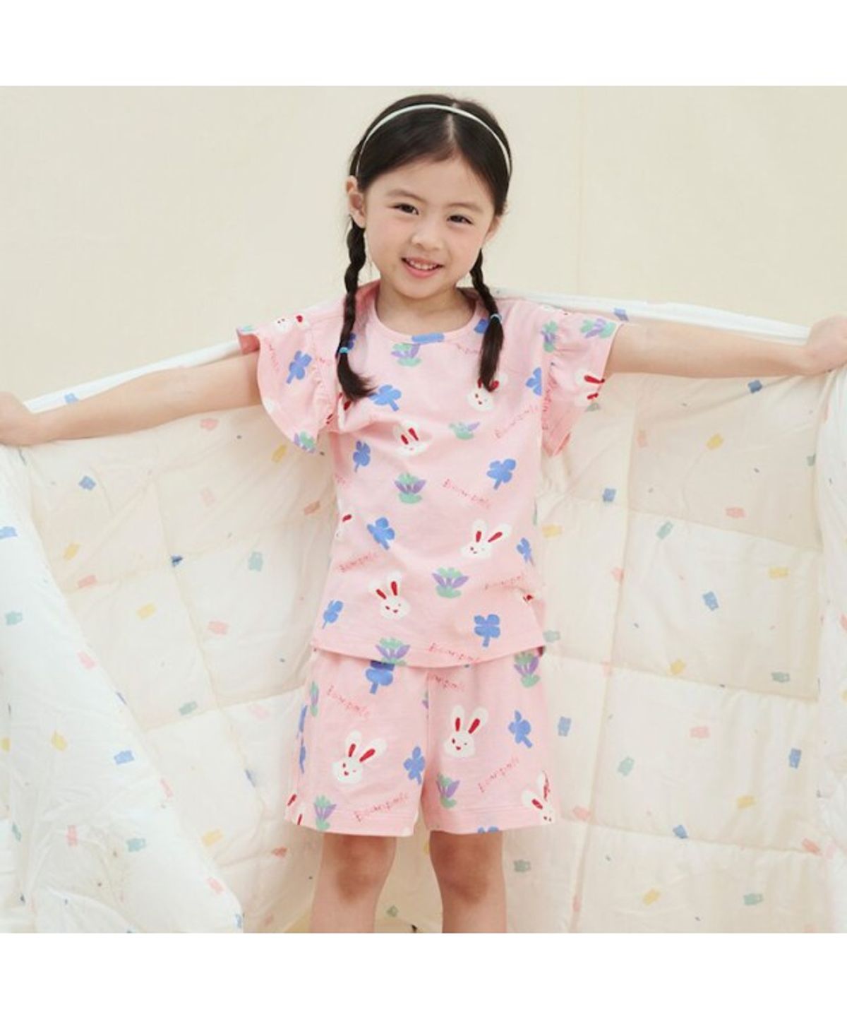 빈폴 키즈(BEANPOLE KIDS) 빙키 파자마 세트  라이트 핑크 (BI5342G90Y) (BI5342G90Y)