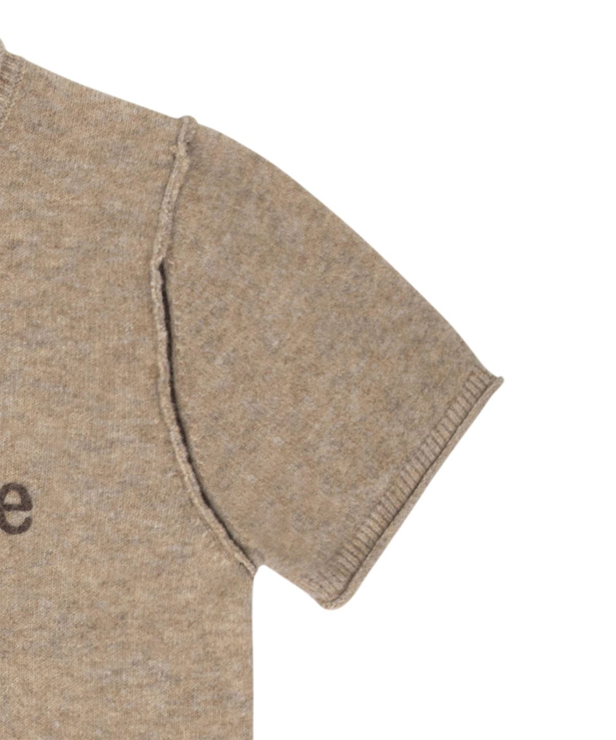 락케이크(ROCKCAKE) Stitch Line Round Knit - Beige